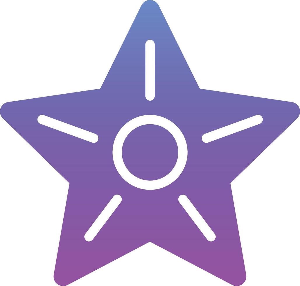 icono de vector de estrella de mar