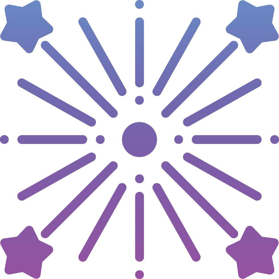 Wedding Fireworks Vector Icon