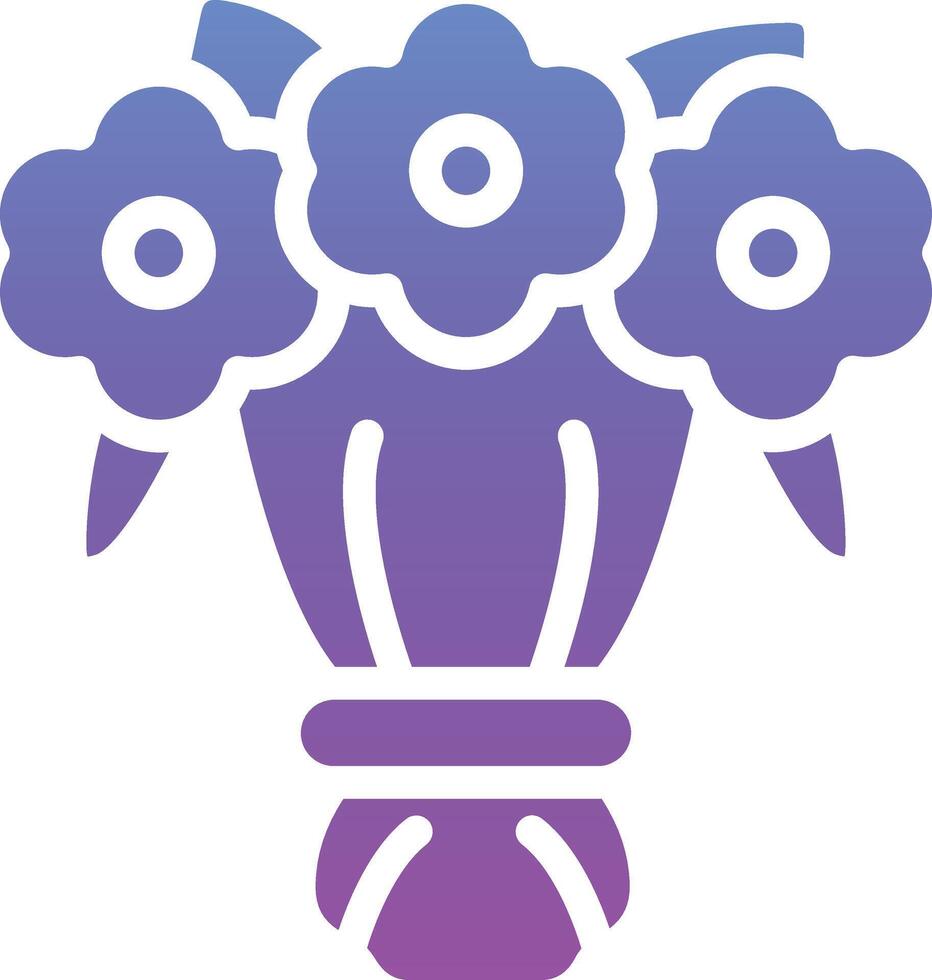 icono de vector de ramo de flores