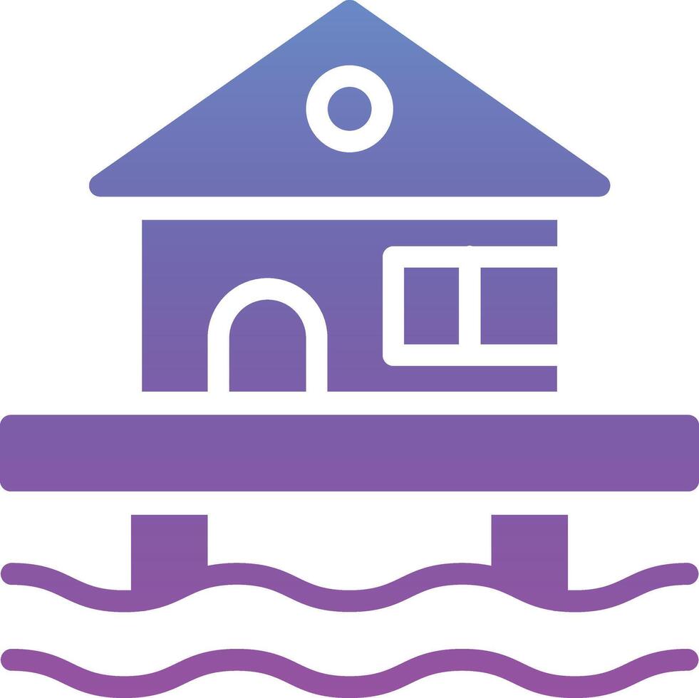Beach House Vector Icon