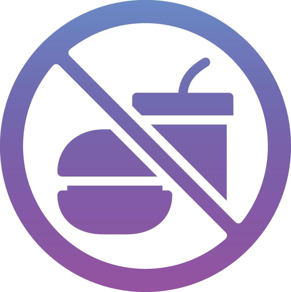 No Fast Food Vector Icon