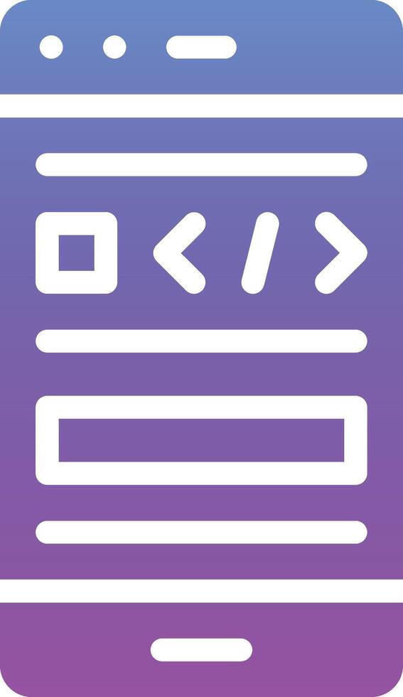 Smartphone Coding Vector Icon