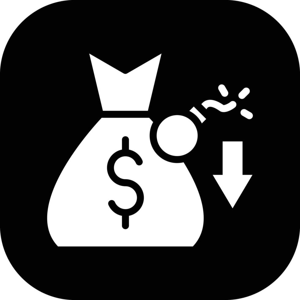 dinero deuda vector icono