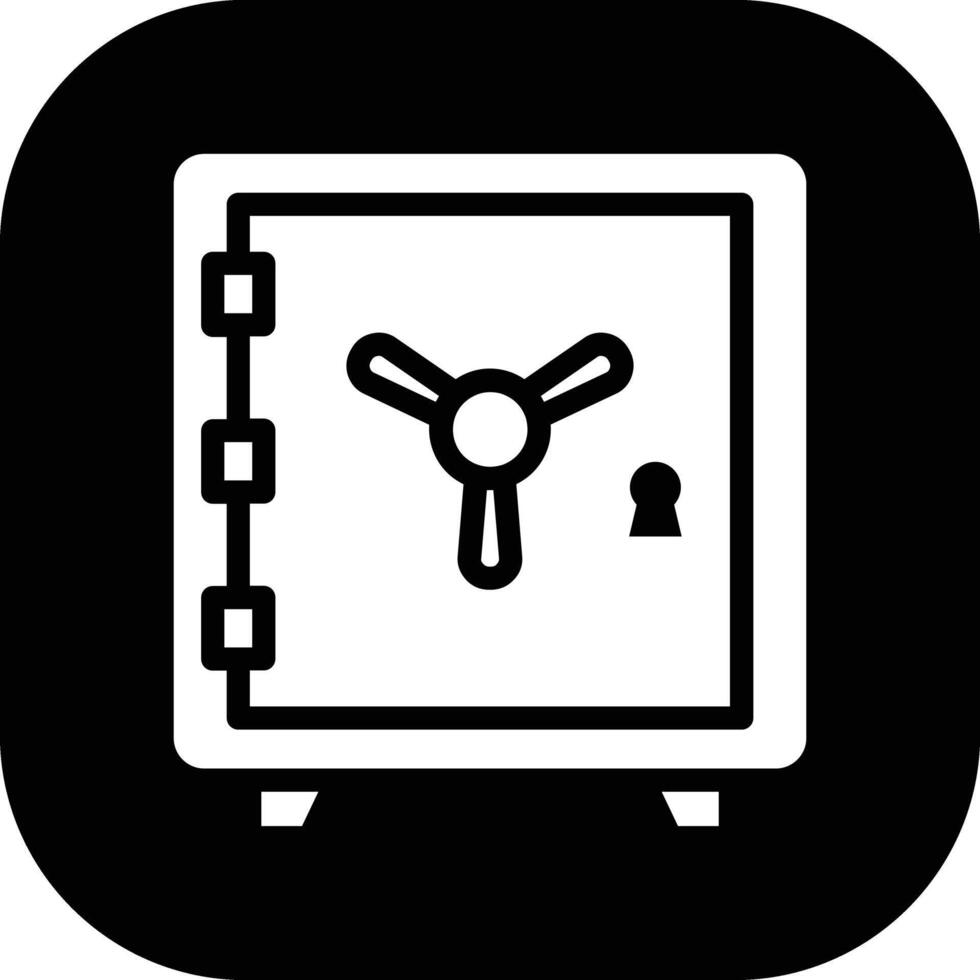 icono de vector de caja fuerte