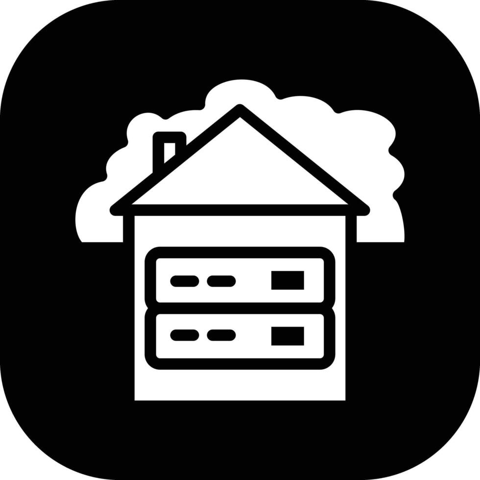 Cloud House Vector Icon