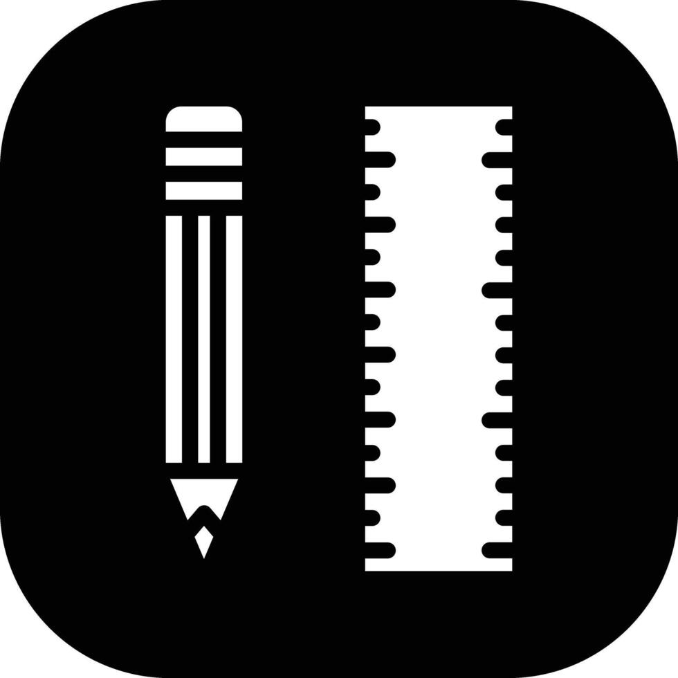 Pencil and Ruler Vector Icon