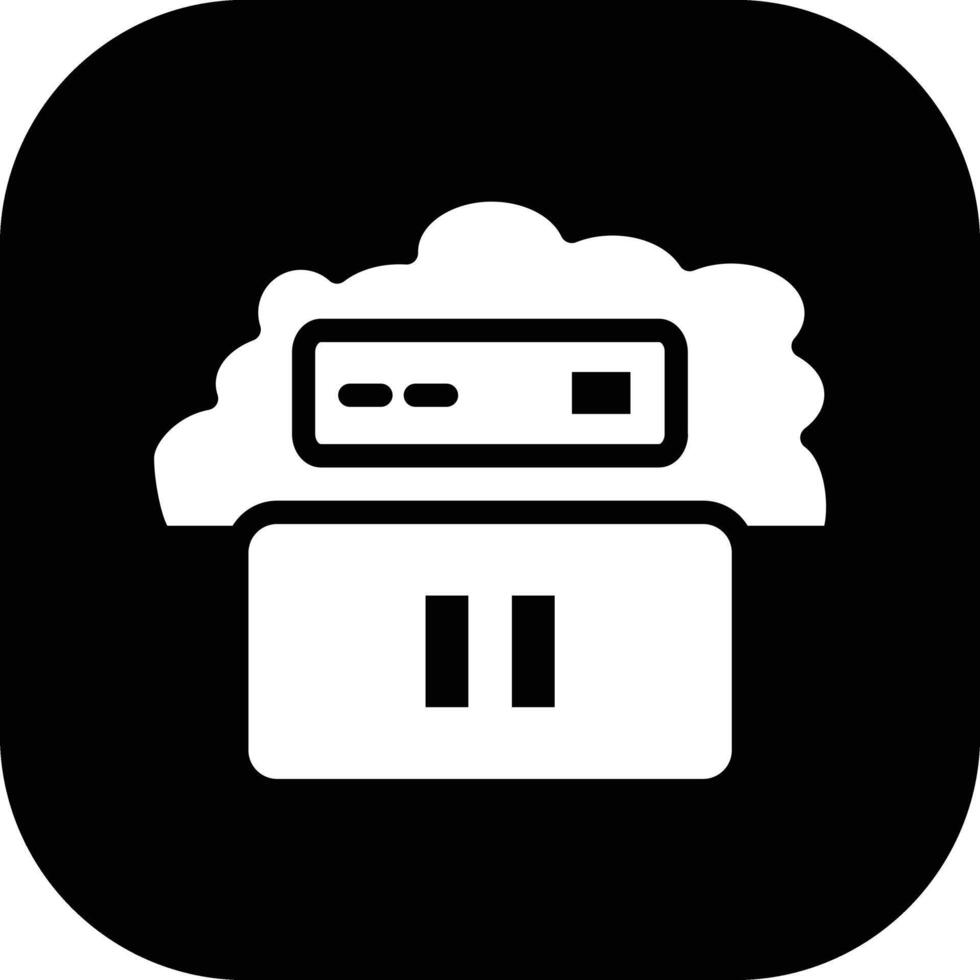 Cloud Video Pause Vector Icon