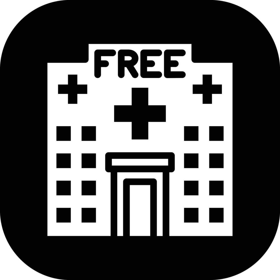 icono de vector de hospital gratis