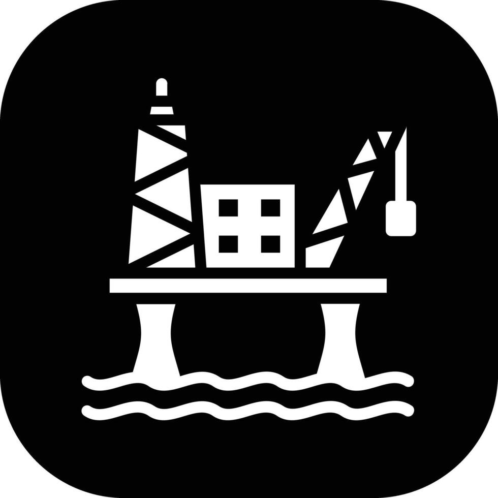 Oil Platform Vector Icon