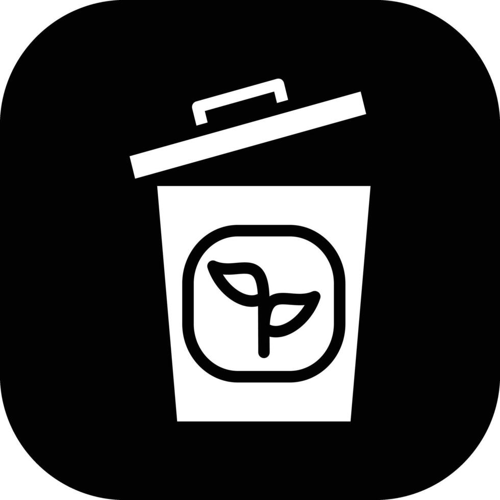 icono de vector de basura de planta