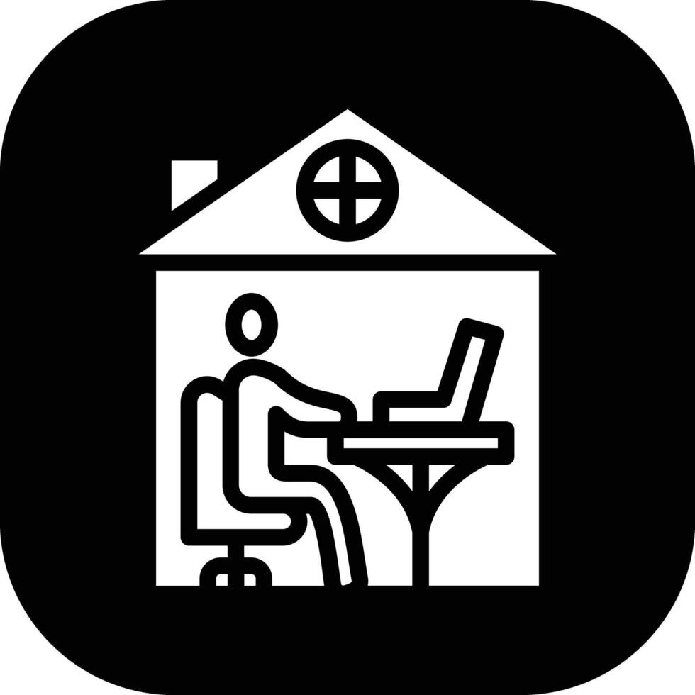 icono de vector de trabajo en casa