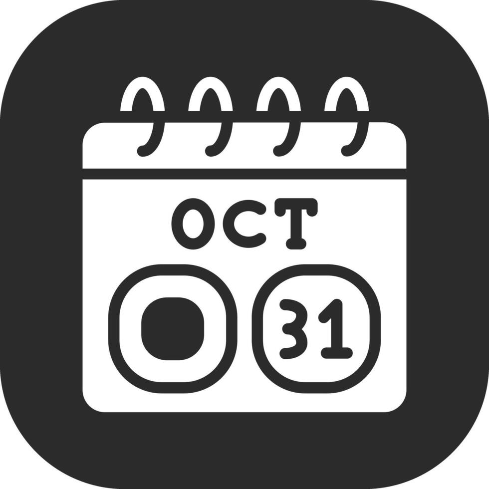 icono de vector de 31 de octubre