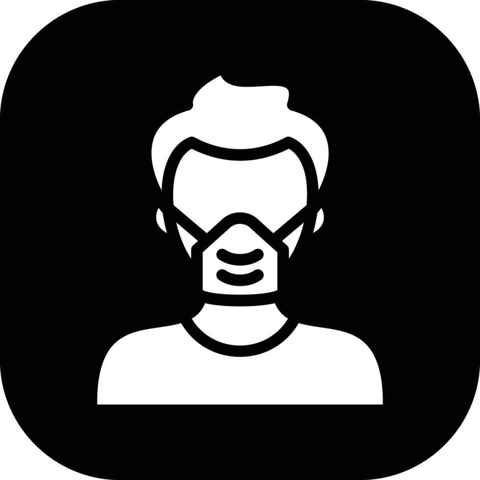 Man Wearing Mask Vector Icon