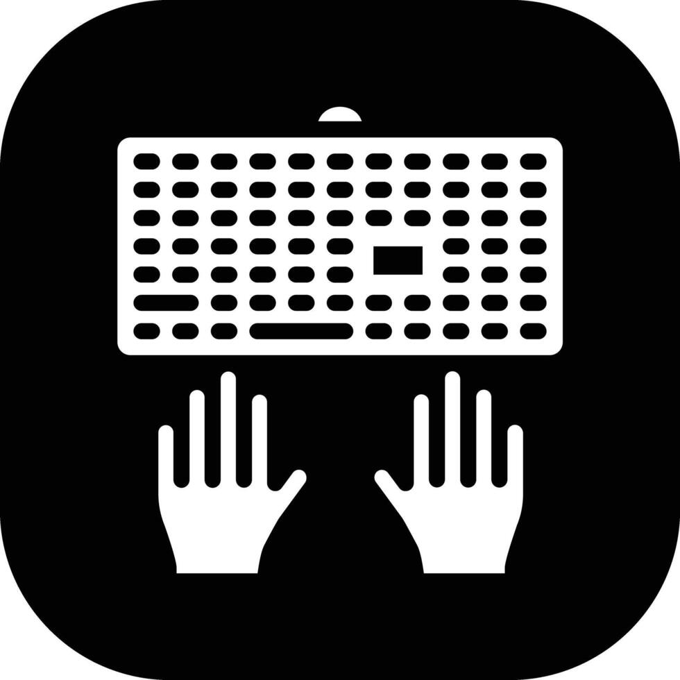 Typing on Keyboard Vector Icon