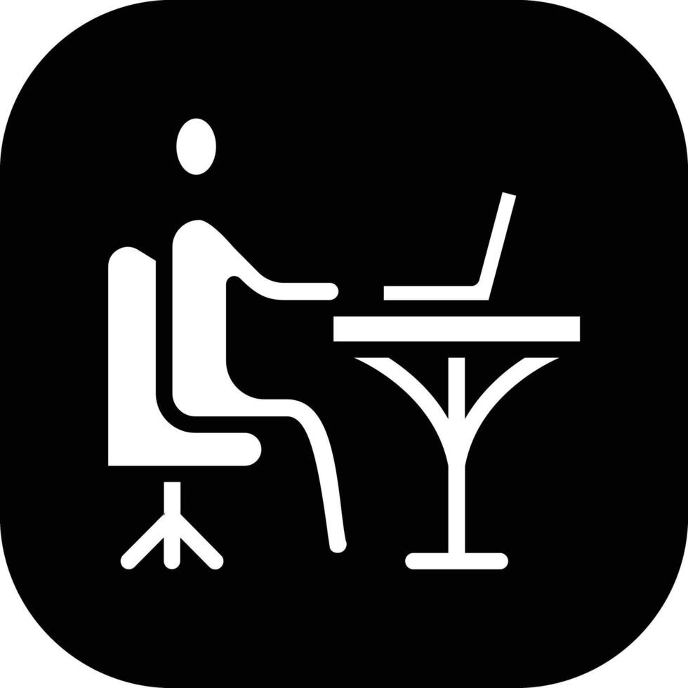 Working on Computer Vector Icon