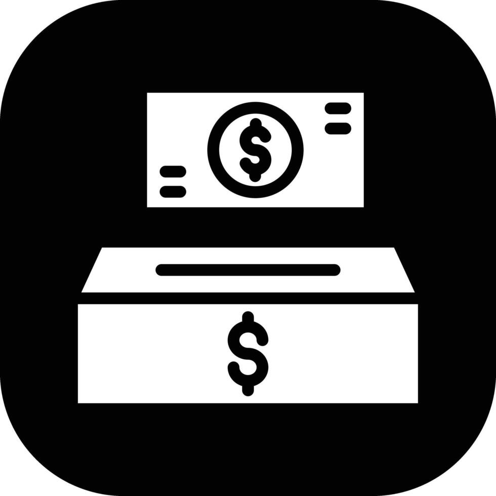 icono de vector de donación en efectivo