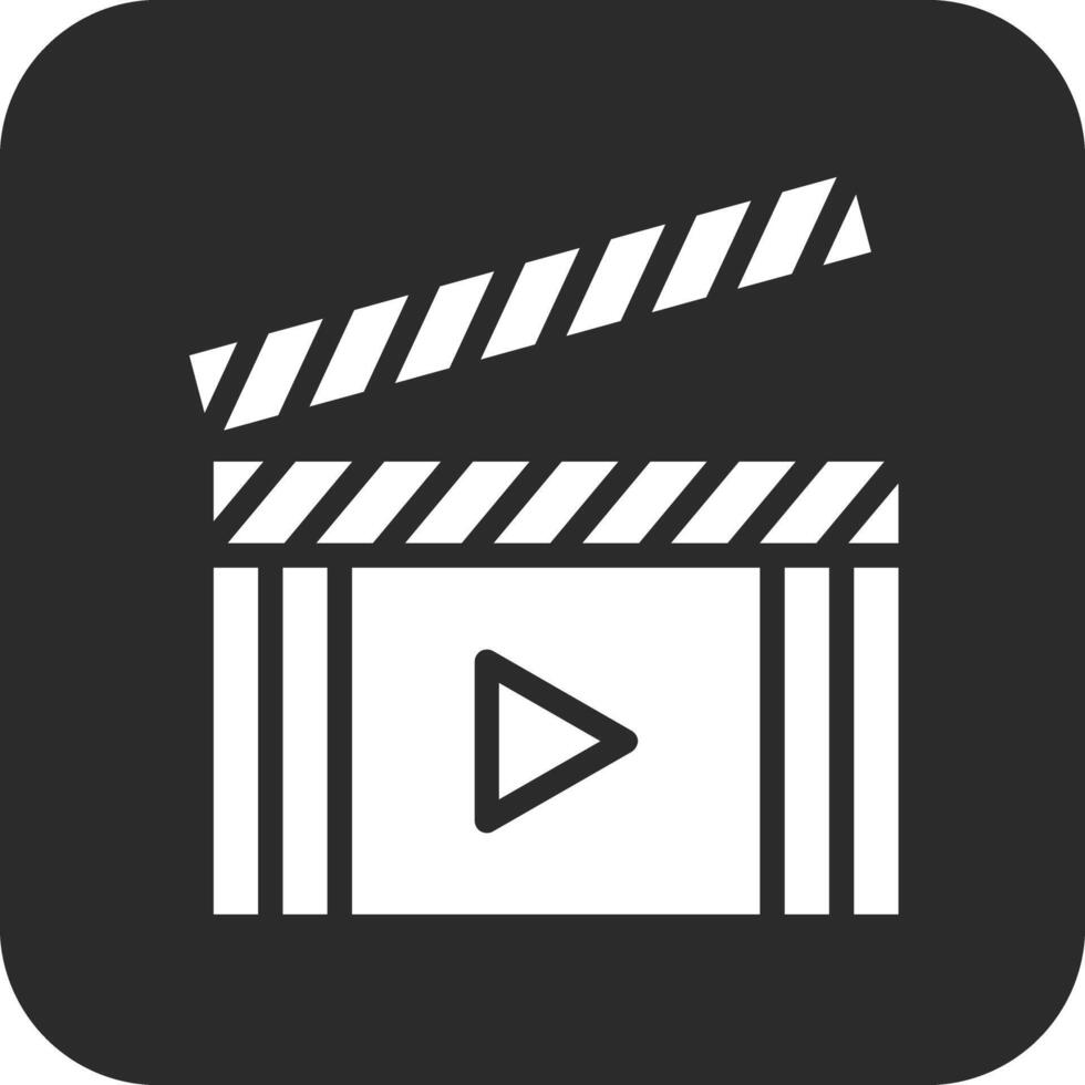 icono de vector de claqueta de cine