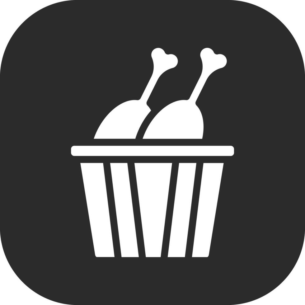 Chicken Bucket Vector Icon