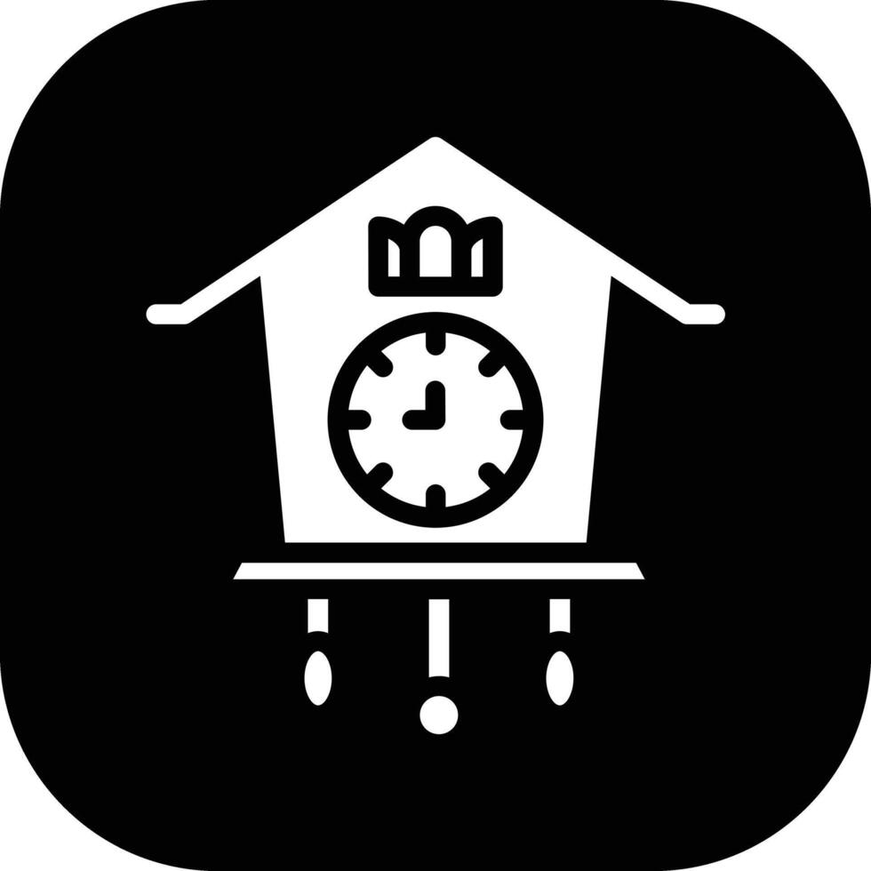 icono de vector de reloj de cuco