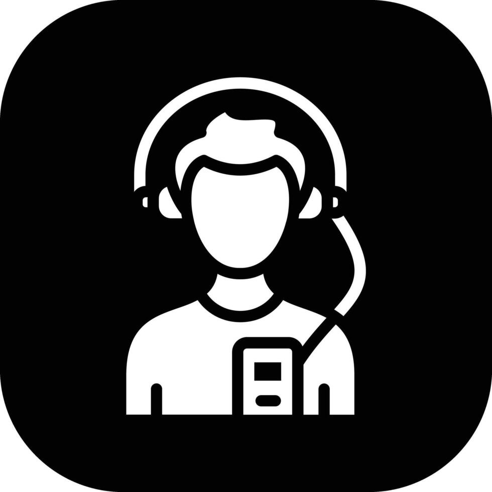 icono de vector de escuchar música