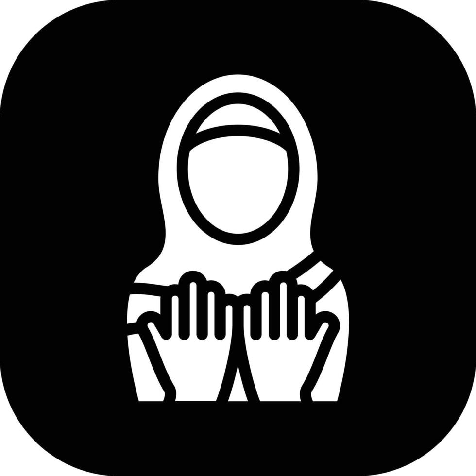mujer Orando vector icono