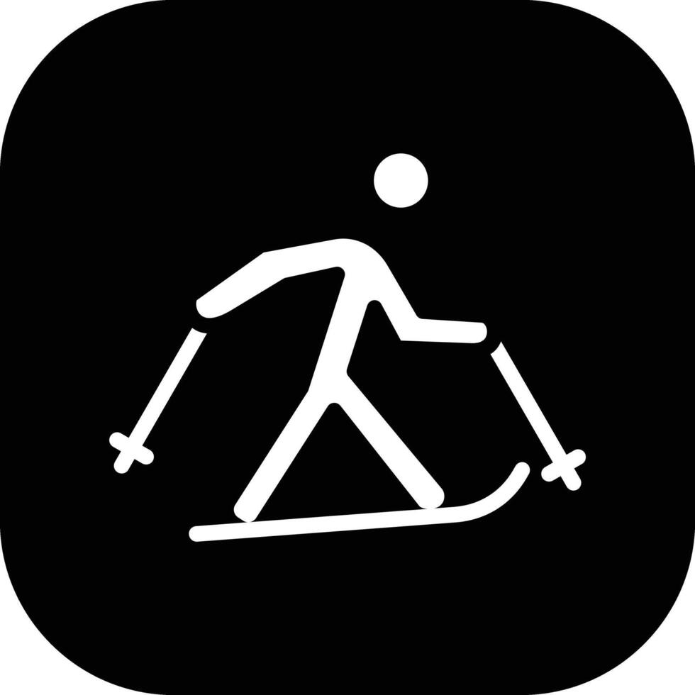 Skiing Vector Icon