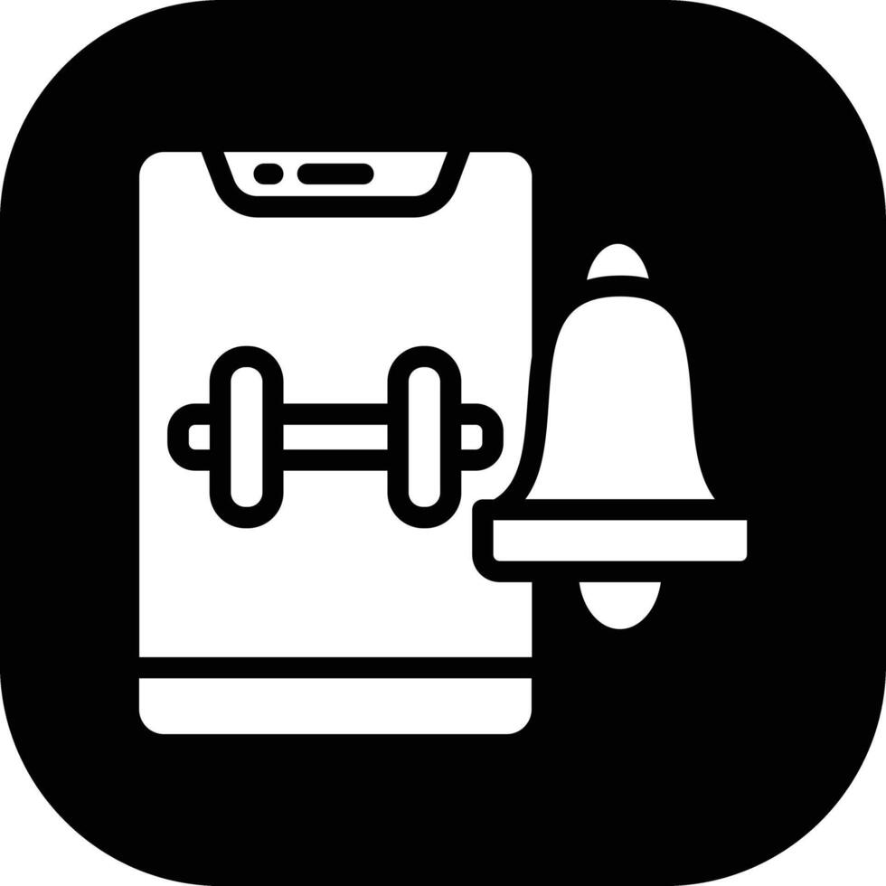 rutina de ejercicio notificación vector icono