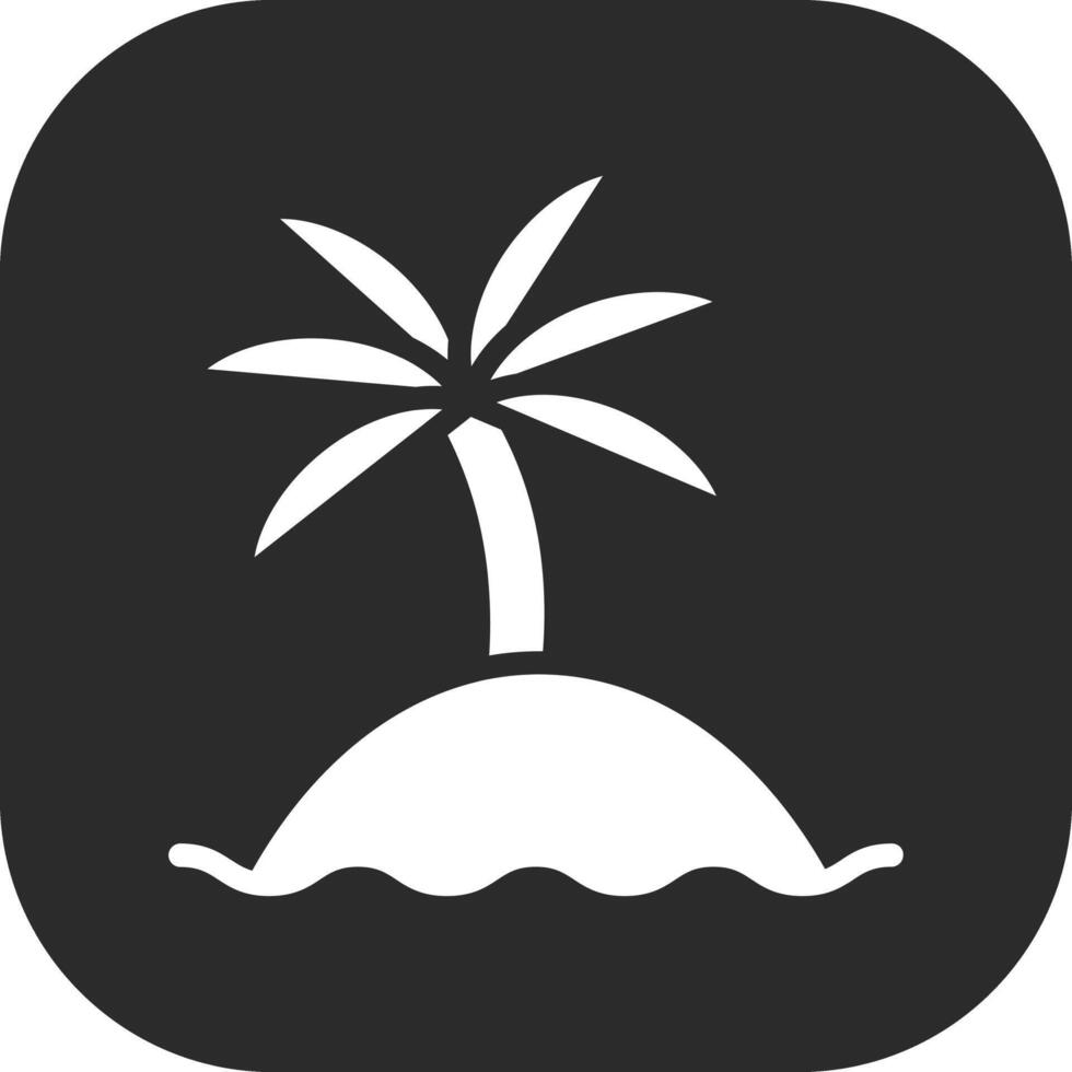 Palm Island Vector Icon