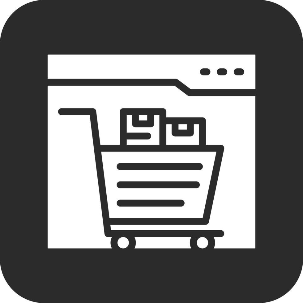 icono de vector de compras de comercio electrónico