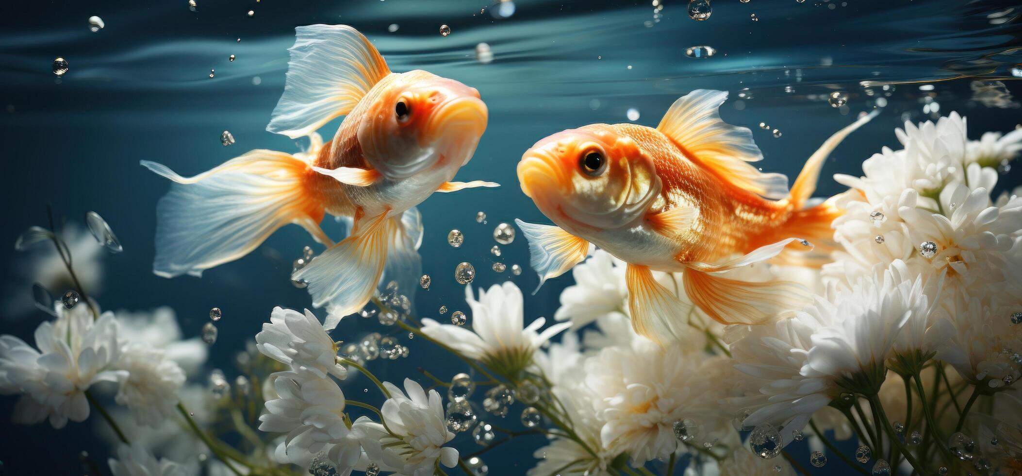 AI generated fish live wallpaper hd underwater, fish in a sea, photo