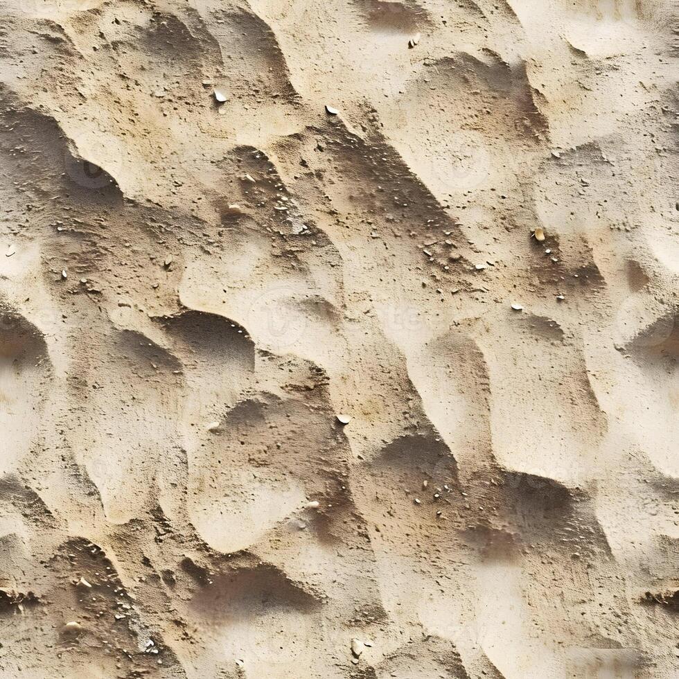 AI generated Photo of beach sand background. Seamless realistic pattern. Sand texture. High quality. AI Generative