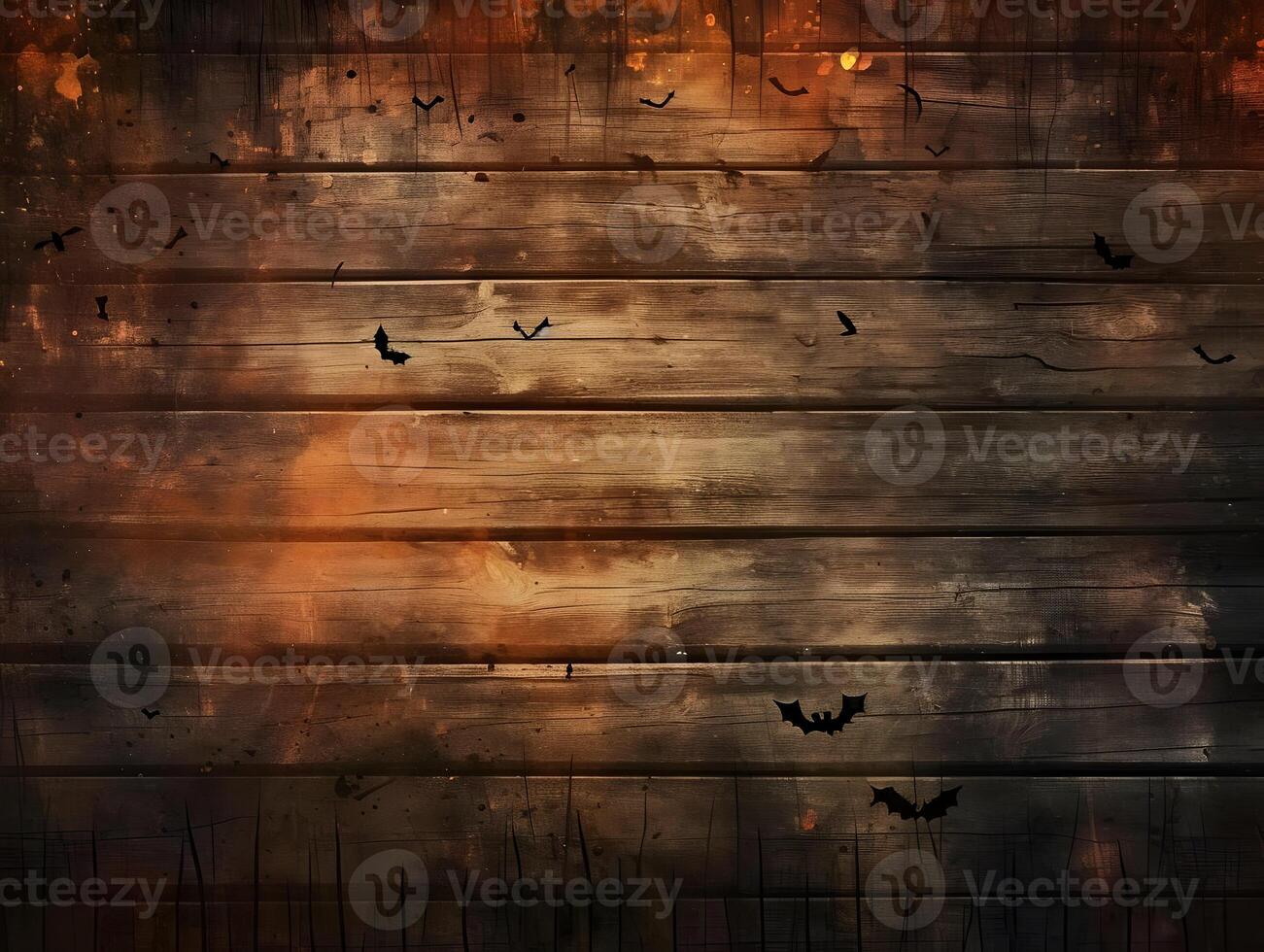 AI generated Rustic wooden background with boards with bats. High quality. AI Generative photo