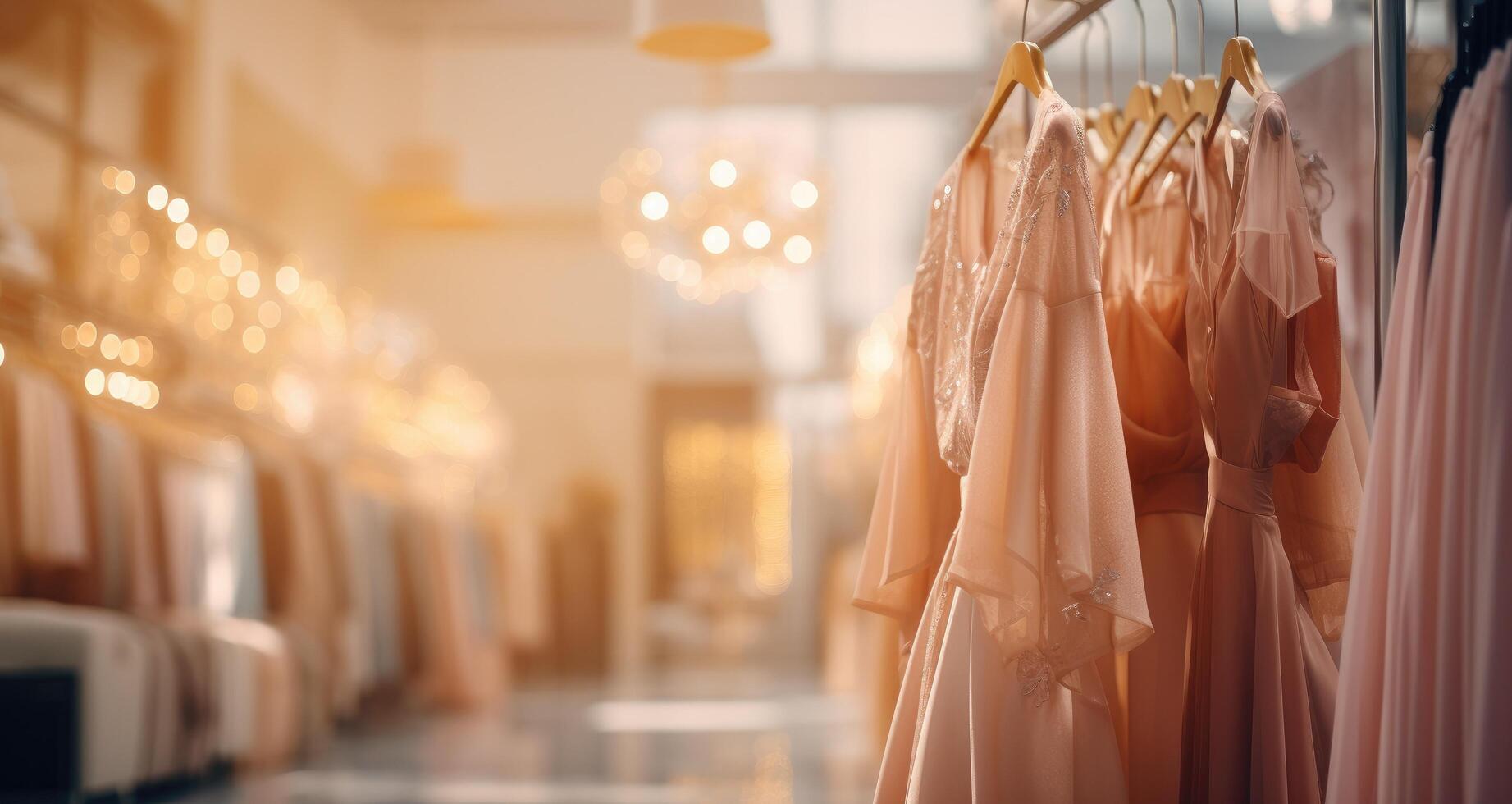 AI generated a blurry picture of a fashion store photo