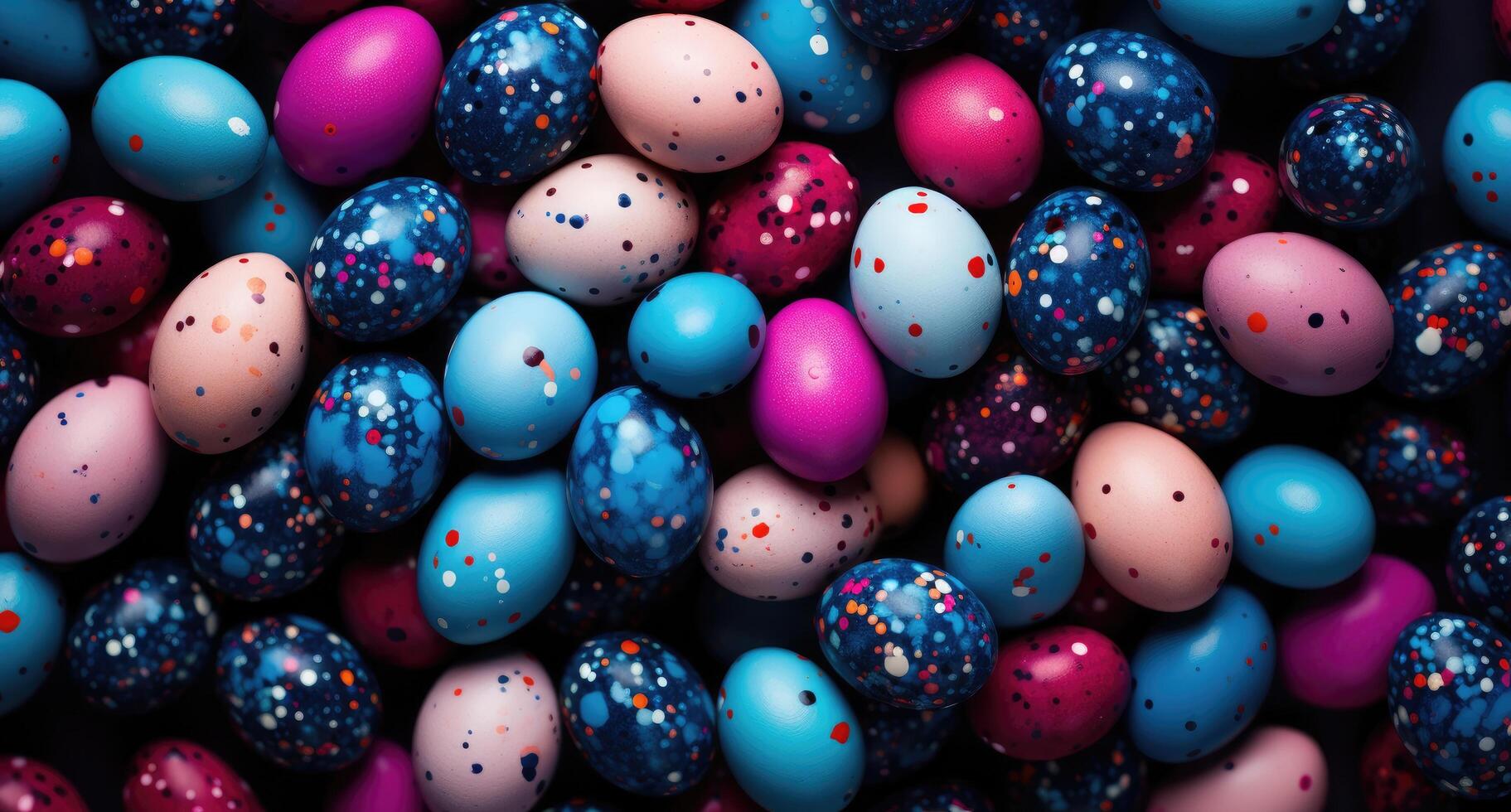 AI generated an array of colored eggs photo