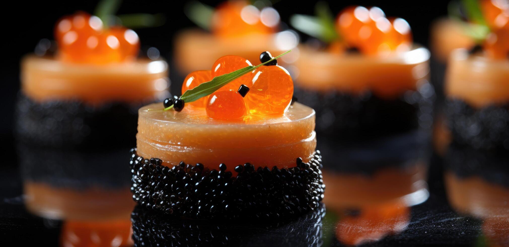 AI generated caviar on tap at with caviar on a side, photo