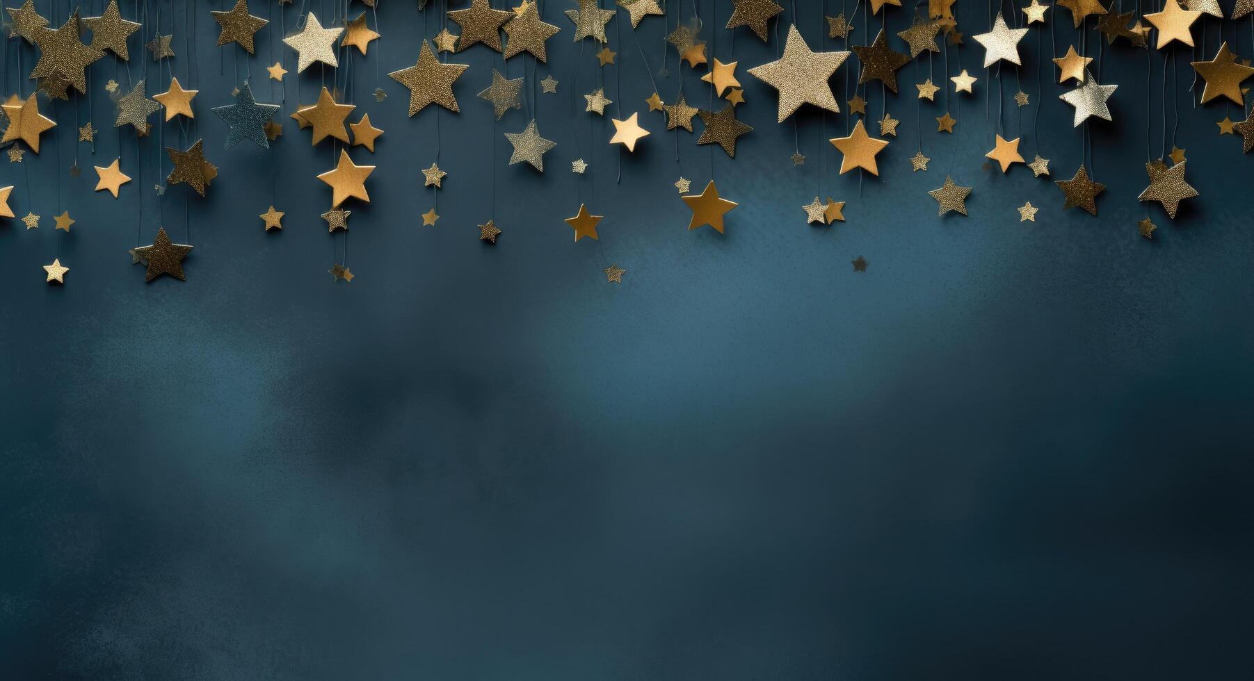 AI generated an image of stars that fall onto a blue background, photo