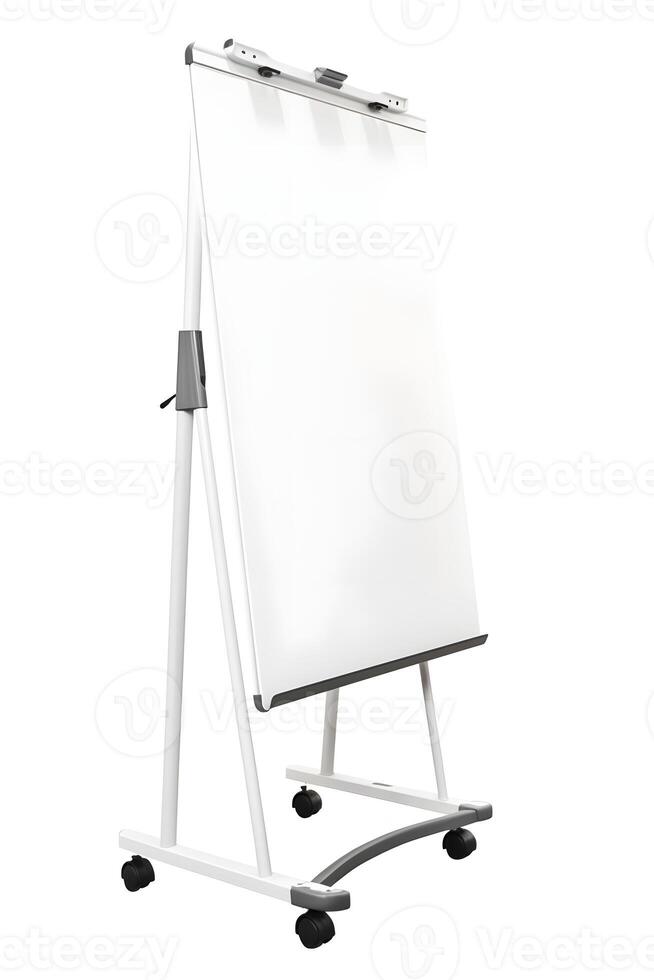 AI generated blank flipchart on white background, neural network generated image photo