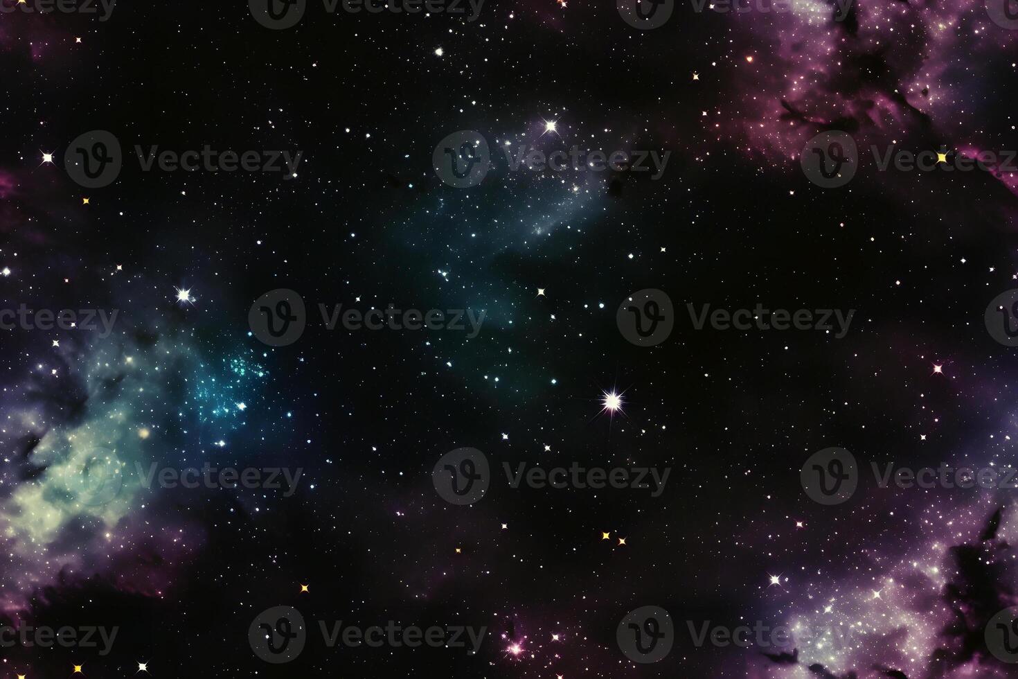 AI generated seamless texture and full-frame background of starry night sky, neural network generated image photo