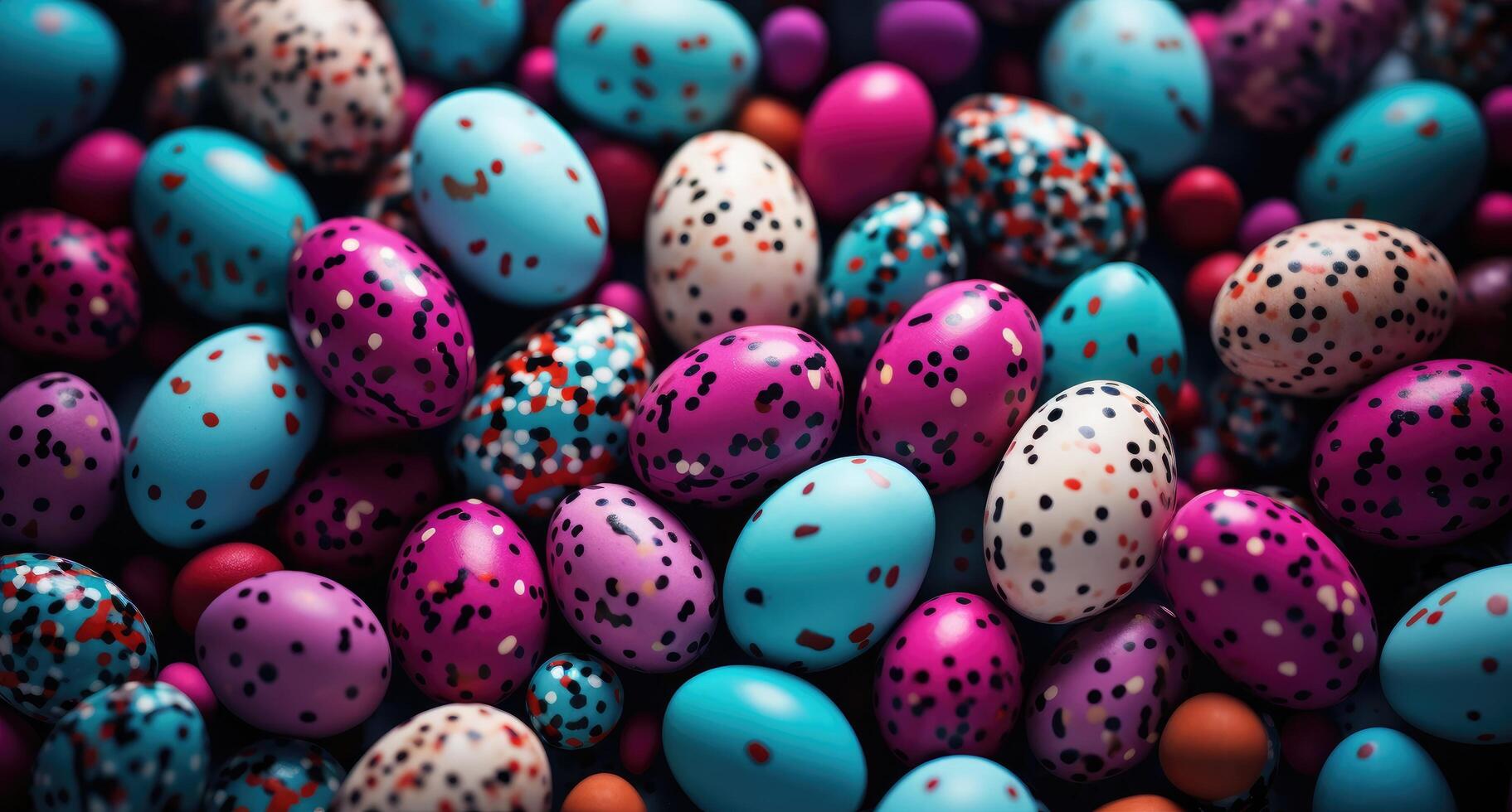 AI generated colorful easter eggs photo