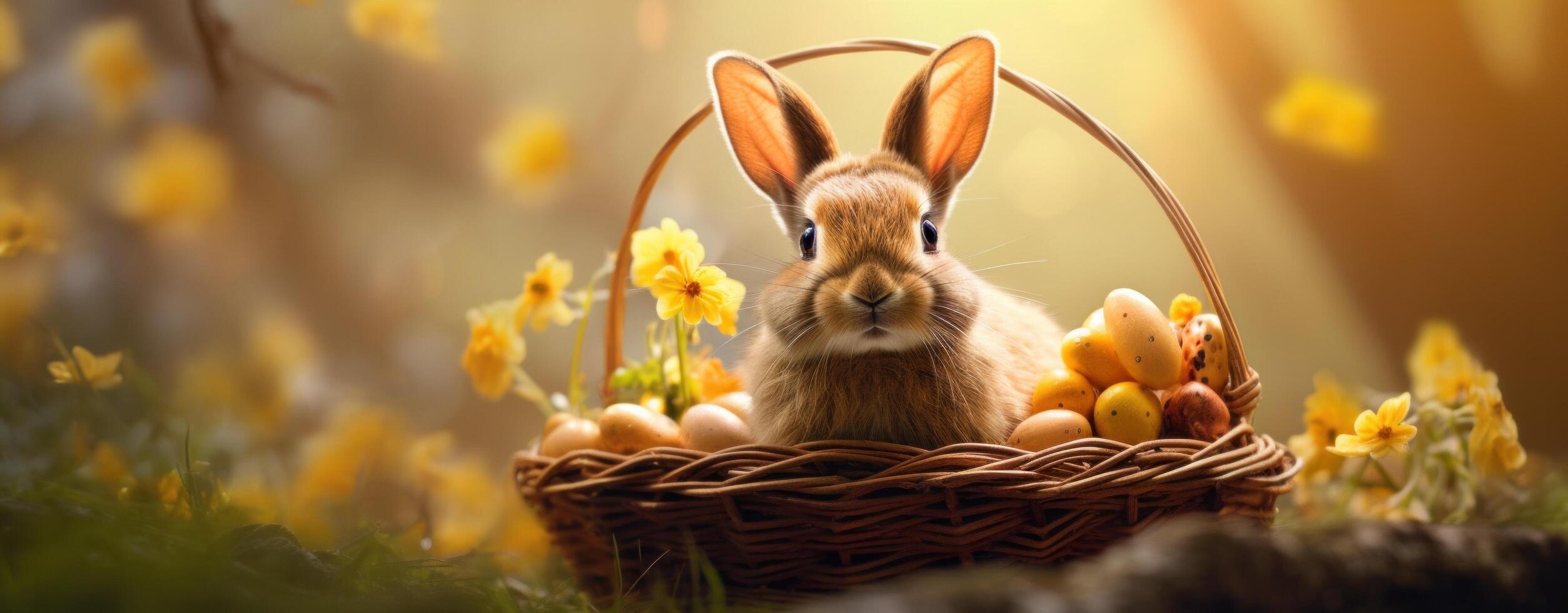 AI generated colored easter images photo