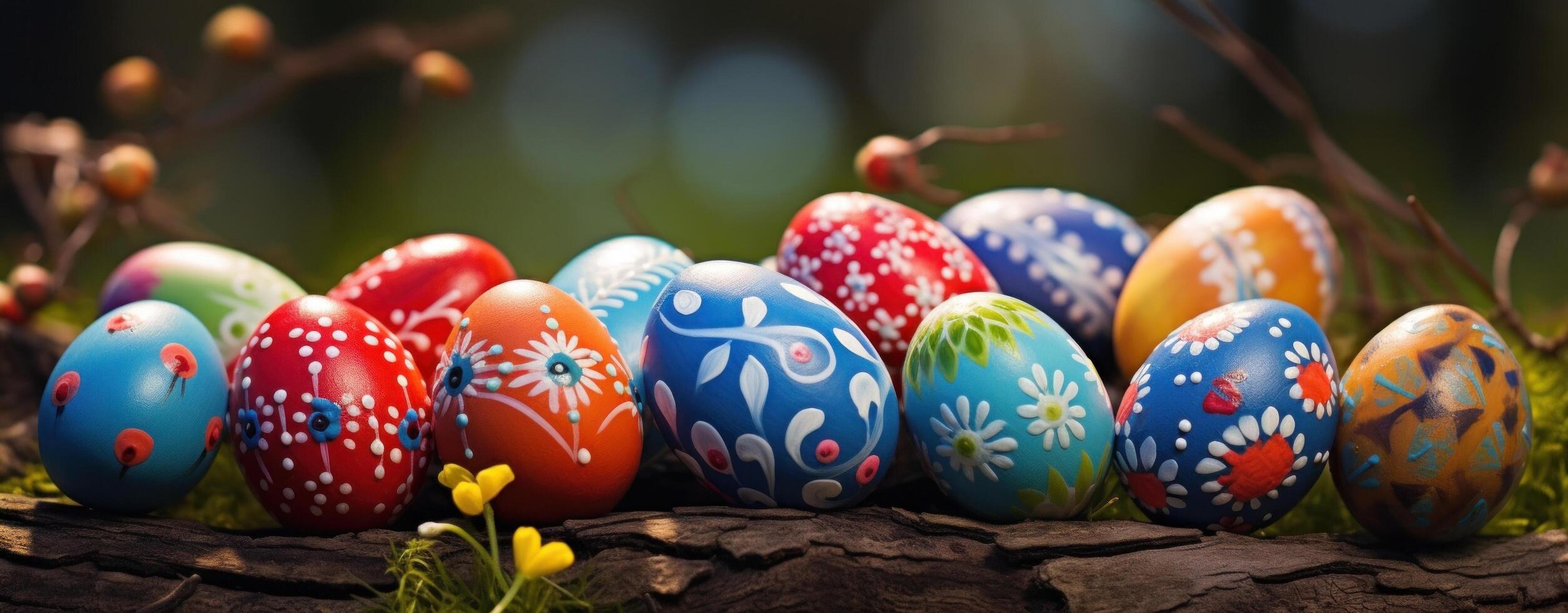 AI generated colored easter images photo