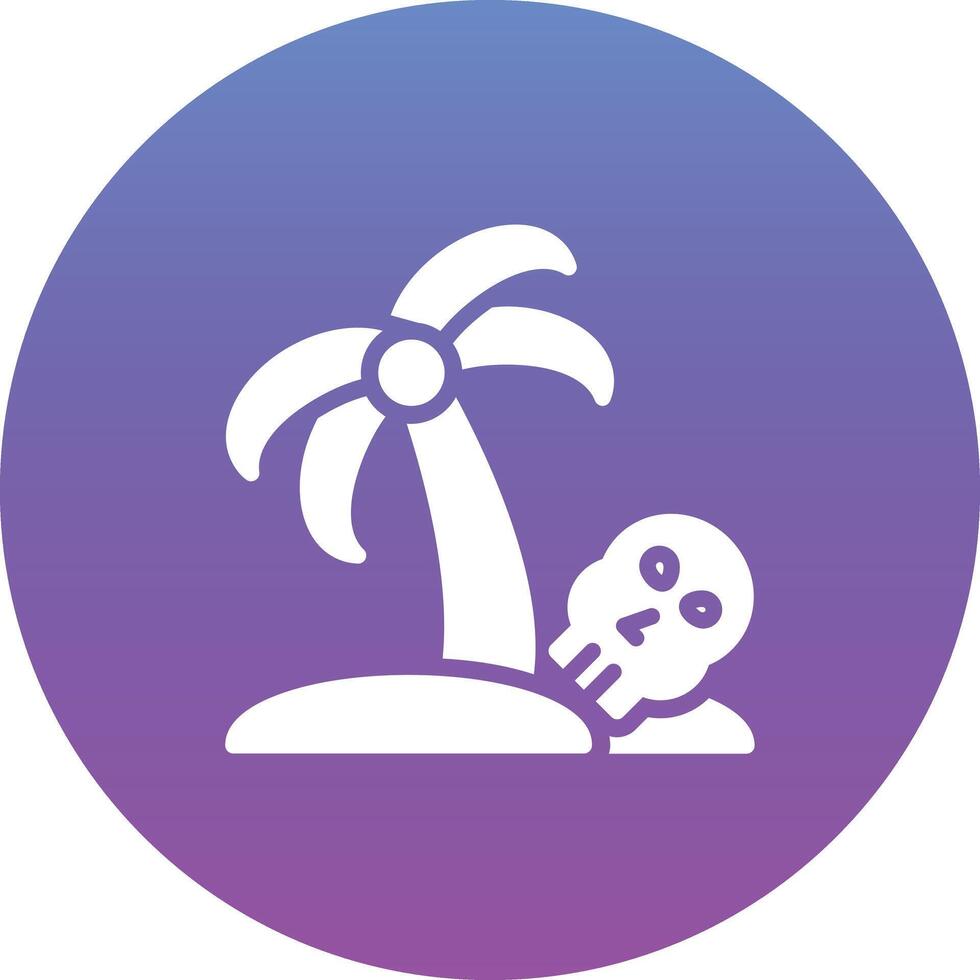 Skull Island Vector Icon