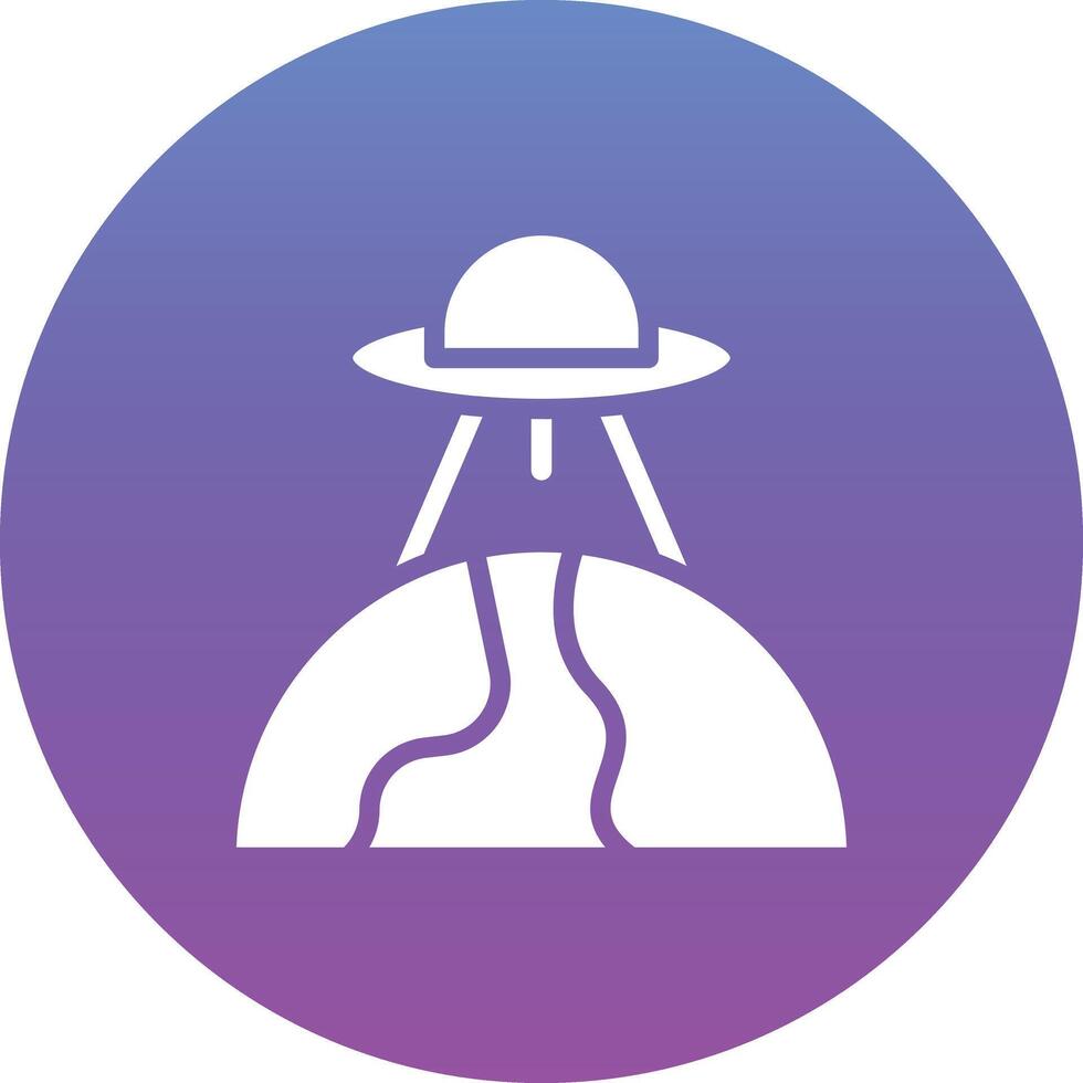 UFO Earth Vector Icon