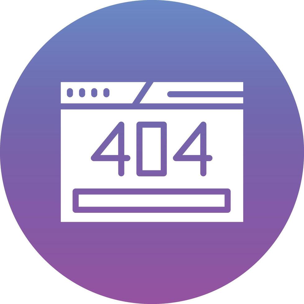 404 Error Vector Icon