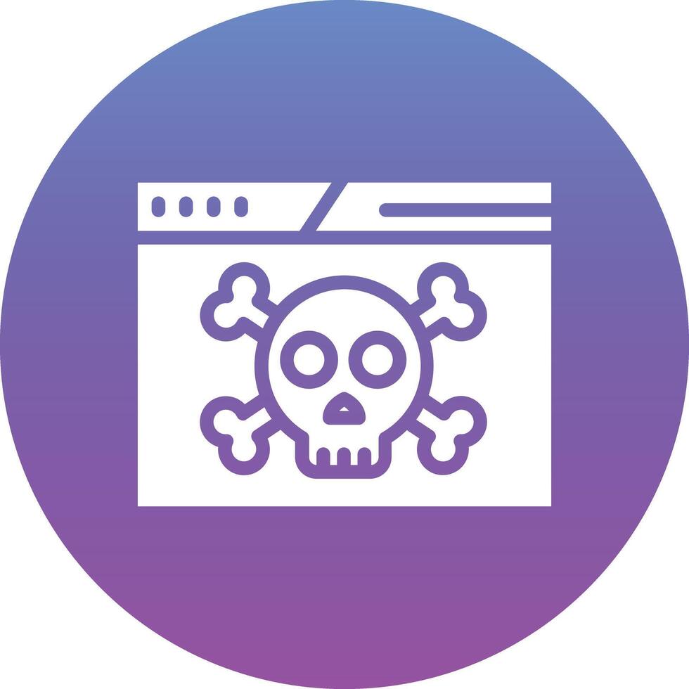 Website Hacked Vector Icon