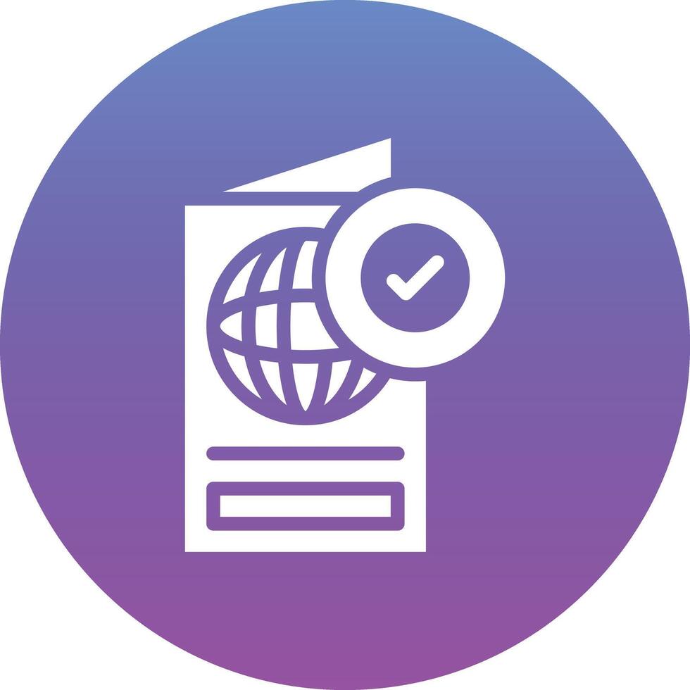 Passport Approved Vector Icon