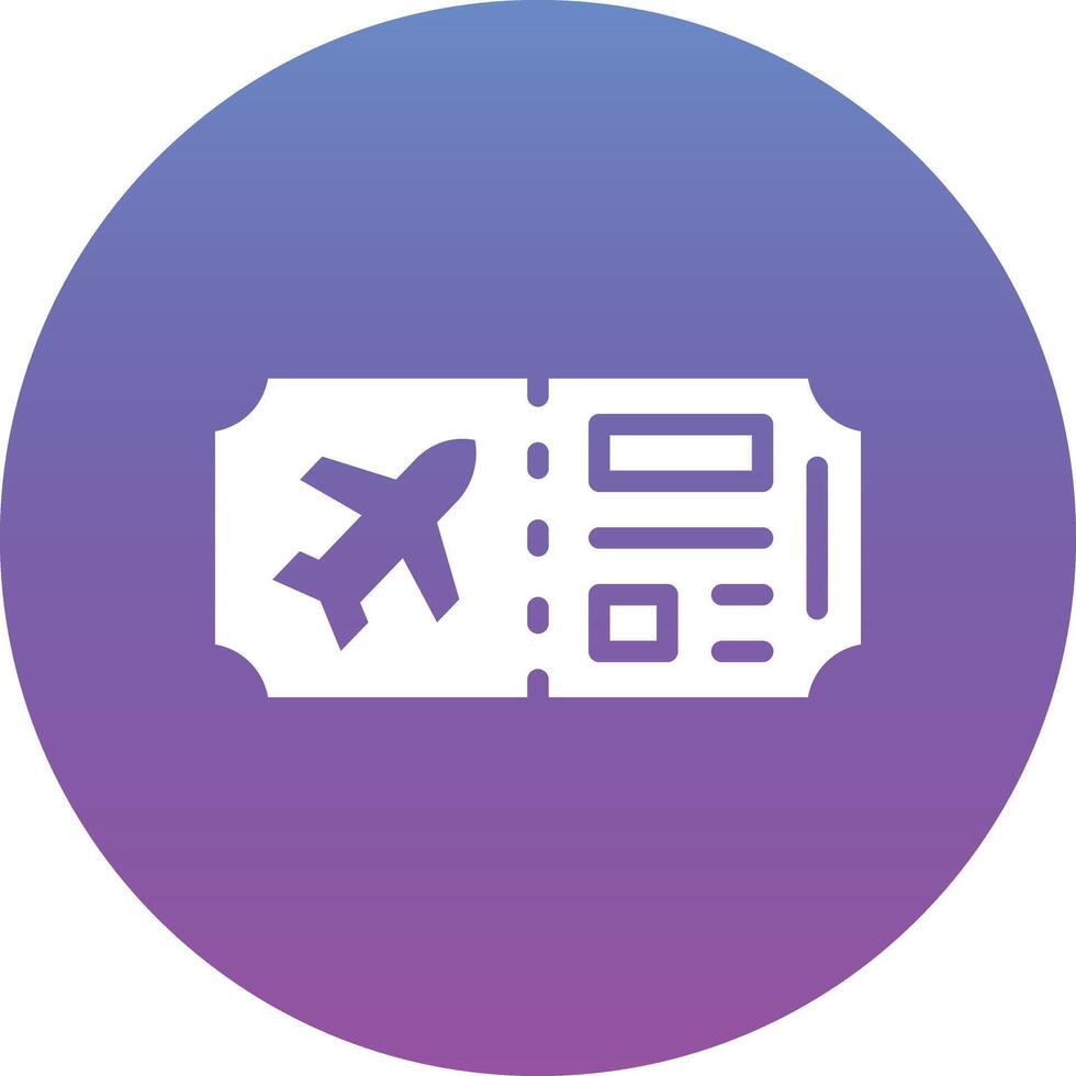 Flight Ticket Vector Icon