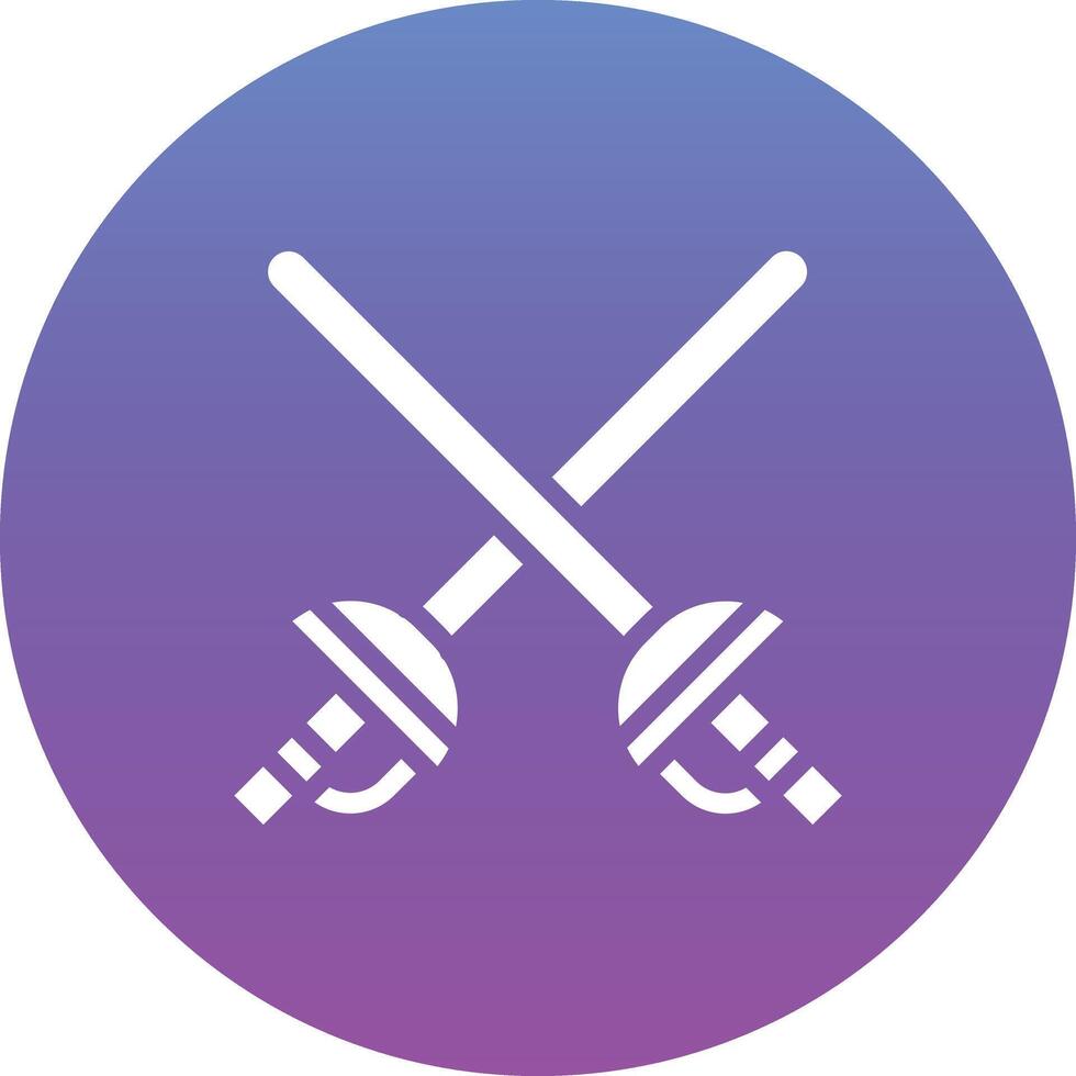 Fencing Sports Vector Icon