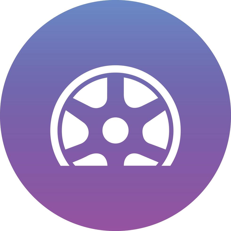 Flat Tire Vector Icon