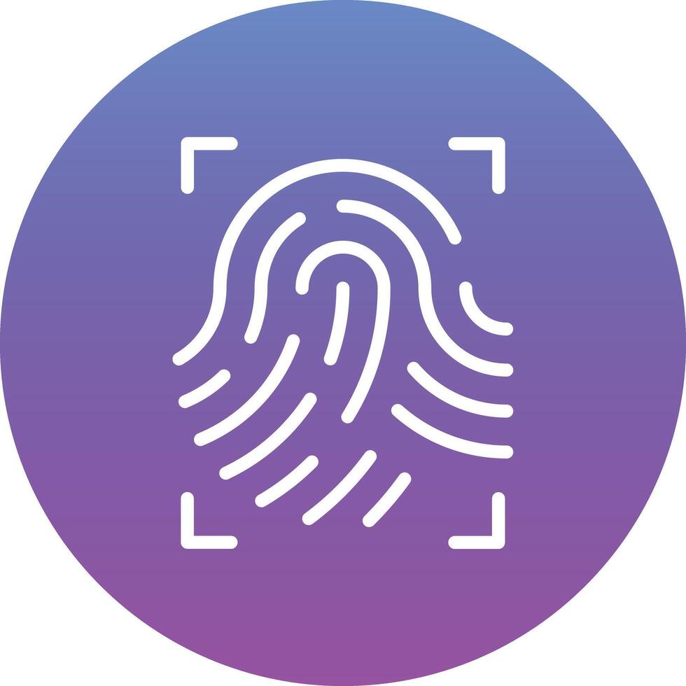Fingerprint Scan Vector Icon
